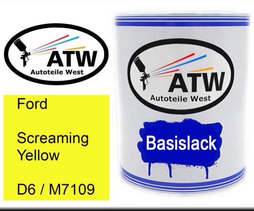Ford, Screaming Yellow, D6 / M7109: 1L Lackdose, von ATW Autoteile West.